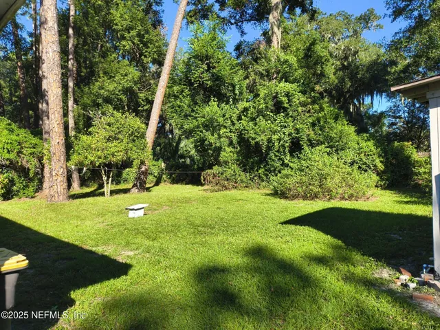 a view of yard with green space