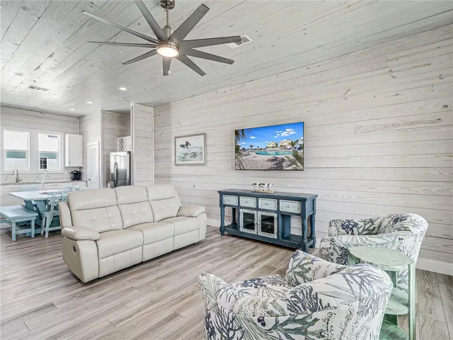 a bedroom with furniture and a fireplace