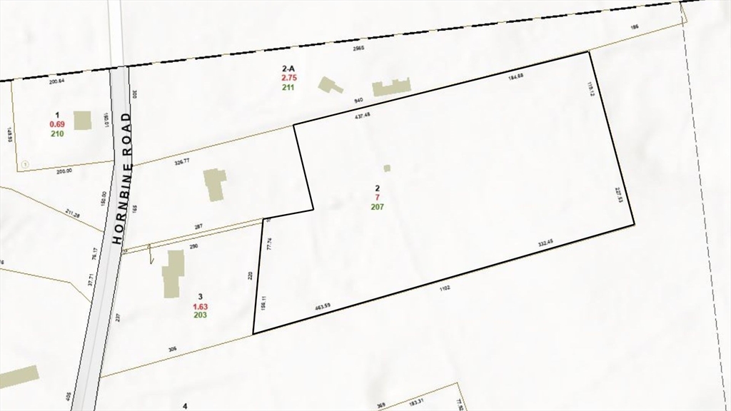 a white house with tree in it