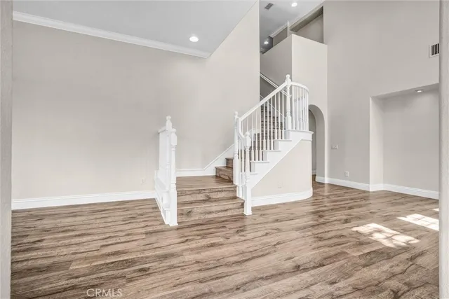 a view of a dining room with furniture and window