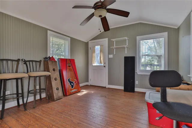 a backyard of a house