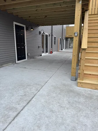 a view of a house with a garage