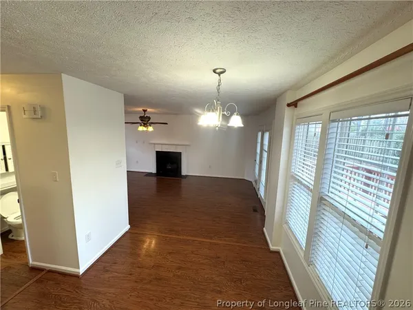 a view of a livingroom with a staircase