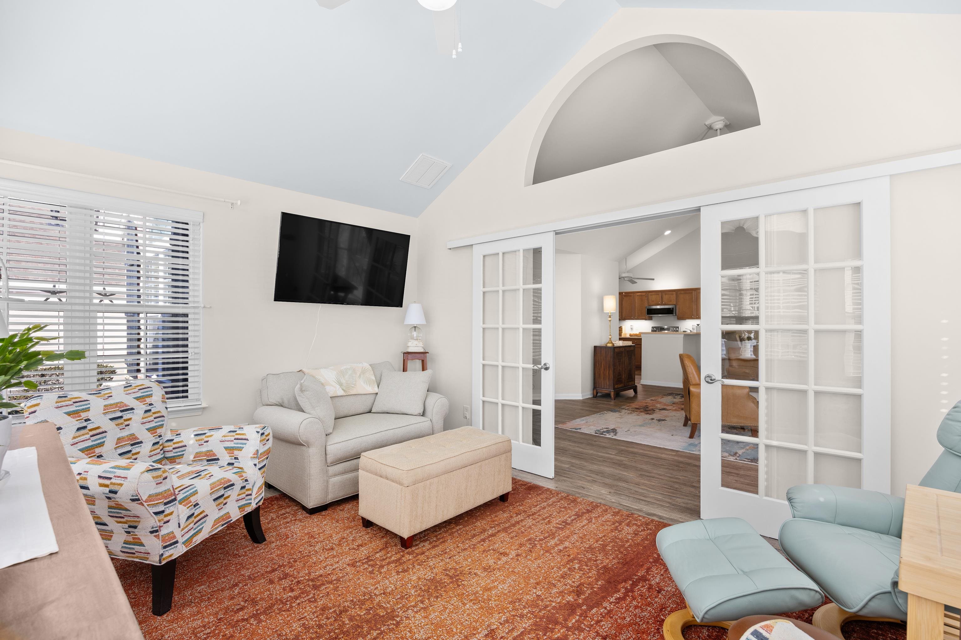 340 Arlington Circle, Unit 340 Murrells Inlet, SC 29576 - Photo 9 of 39 French Doors on a sliding track system can close off the room for privacy.