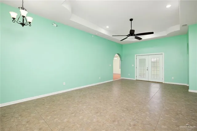 a view of an empty room