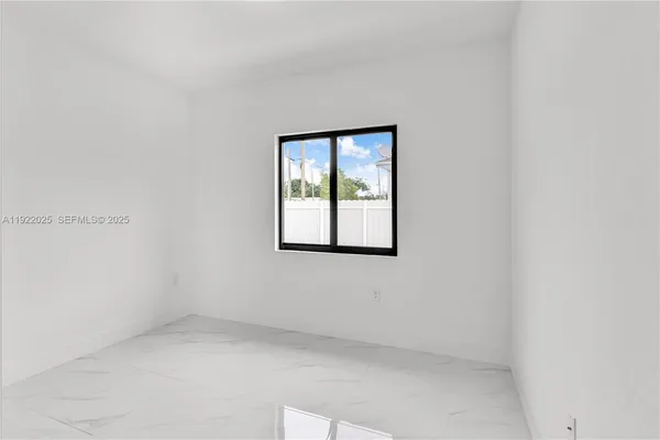 an empty room with a window