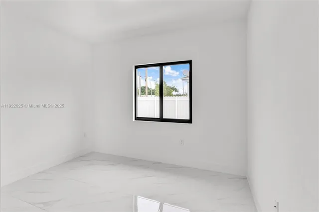 an empty room with a window