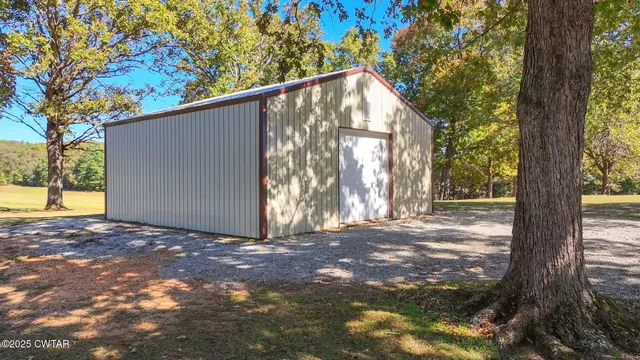 a view of backyard and trees