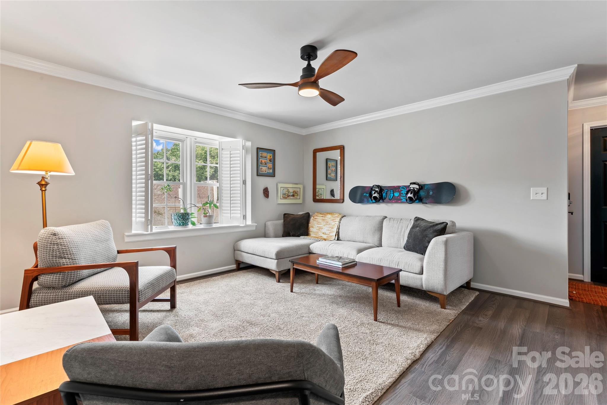 3520 Colony Road, Unit D Charlotte, NC 28211 - Photo 7 of 25 a living room with furniture and a large window