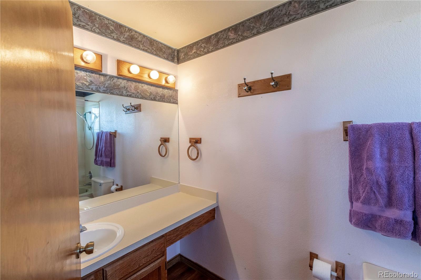 2141 Remington Road Elizabeth, CO 80107 - Photo 12 of 42 a bathroom with a sink and a mirror