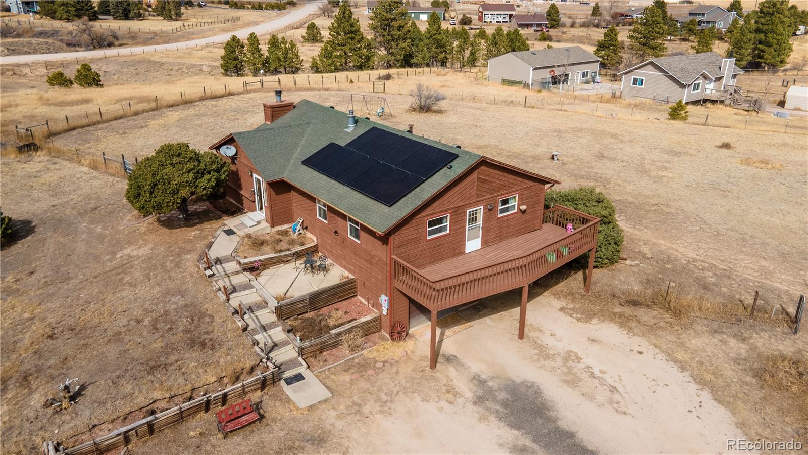 2141 Remington Road Elizabeth, CO 80107 - Photo 25 of 42 a view of a backyard with wooden fence