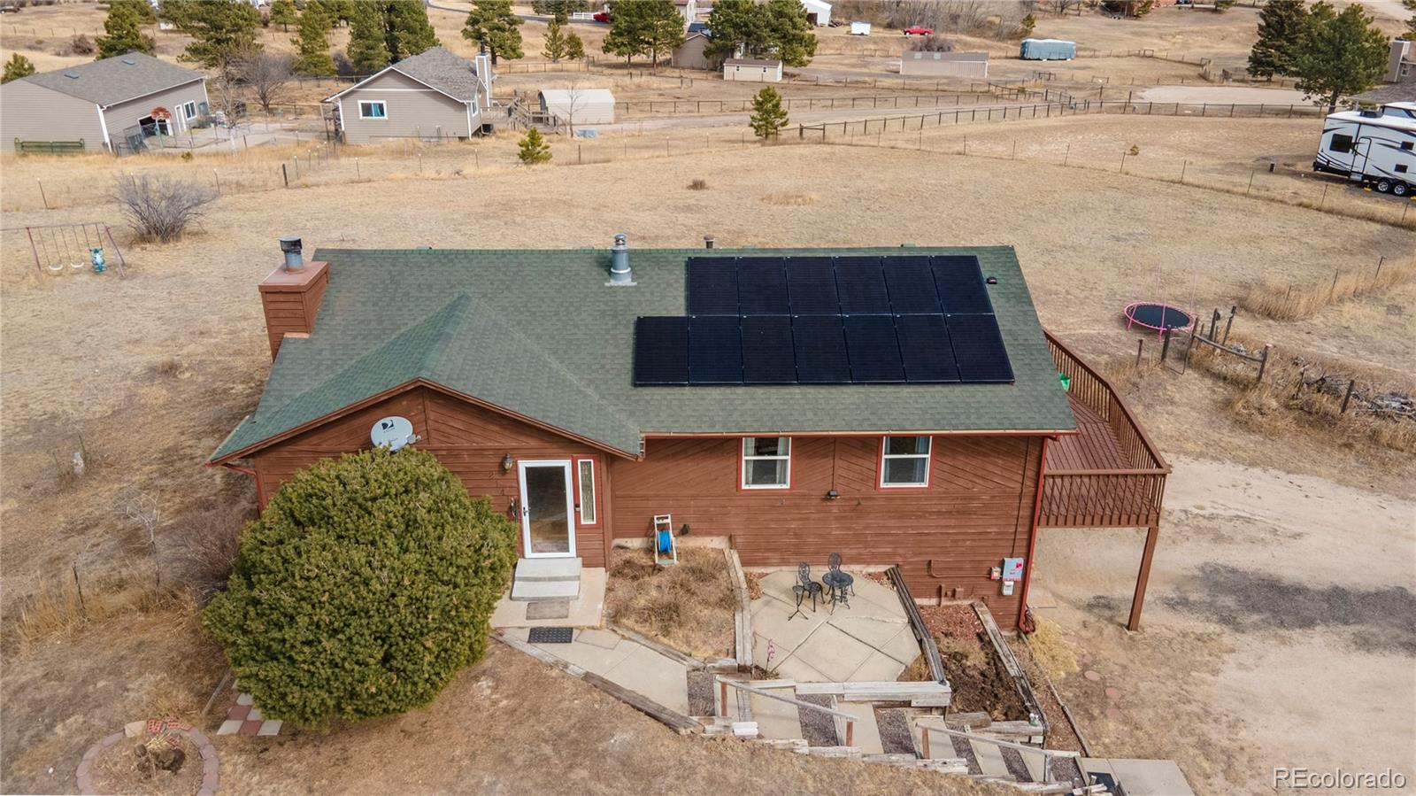 2141 Remington Road Elizabeth, CO 80107 - Photo 26 of 42 a front view of a house with garden
