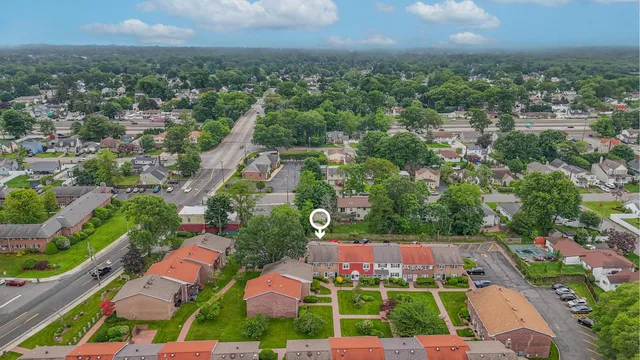 an aerial view of multiple house