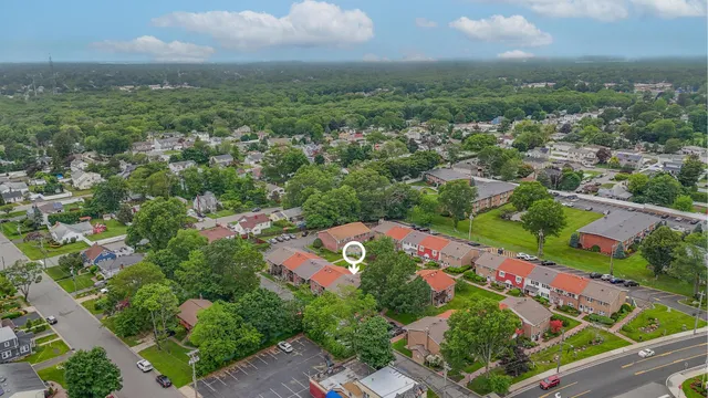 an aerial view of a city