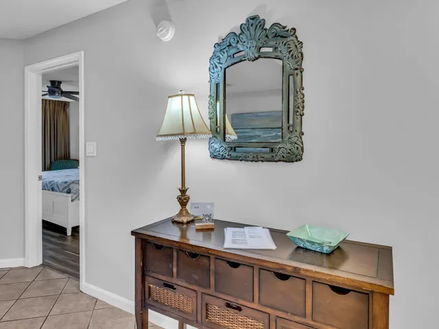 a view of a room with rack on the wall