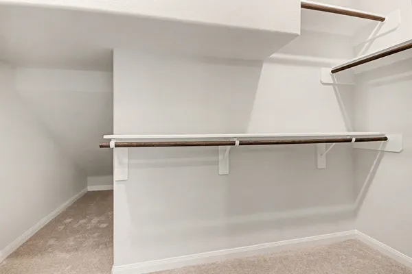 a close view of a closet