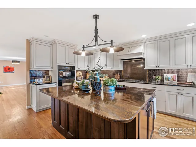 a kitchen with stainless steel appliances granite countertop a sink refrigerator and cabinets