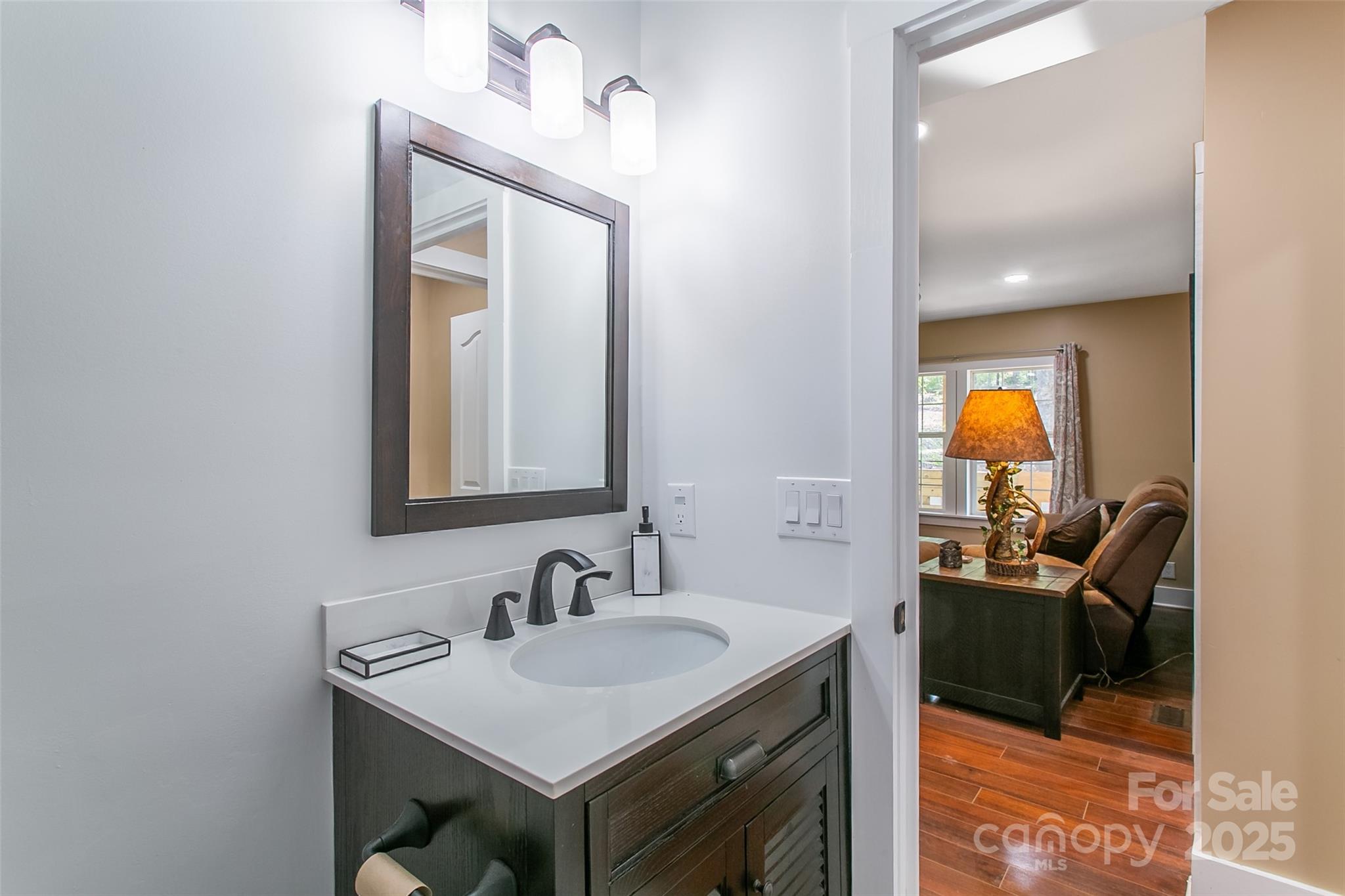 115 Cold Springs Drive Mill Spring, NC 28756 - Photo 14 of 42 a bathroom with a sink and a mirror