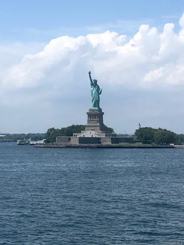 a view of a lake from a yard