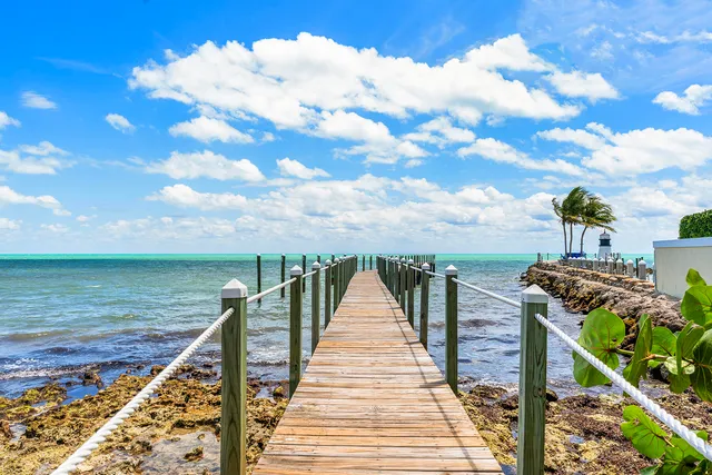 a view of a balcony with wooden floor and potted plants