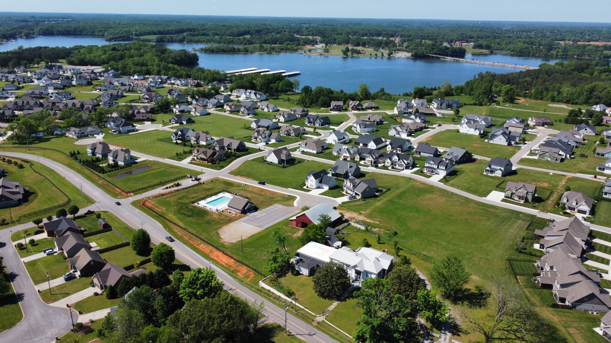 974 Lynchburg Road Winchester, TN 37398 - Photo 51 of 51 an aerial view of a city with lots of residential buildings ocean and mountain view in back