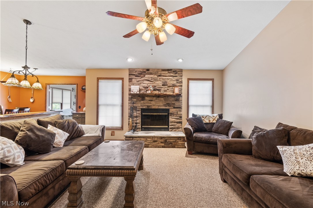 6419 State Rte 5 Ravenna, OH 44266 - Photo 6 of 35 Anchored by stacked stone fireplace