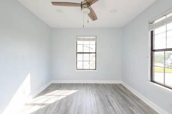an empty room with a window