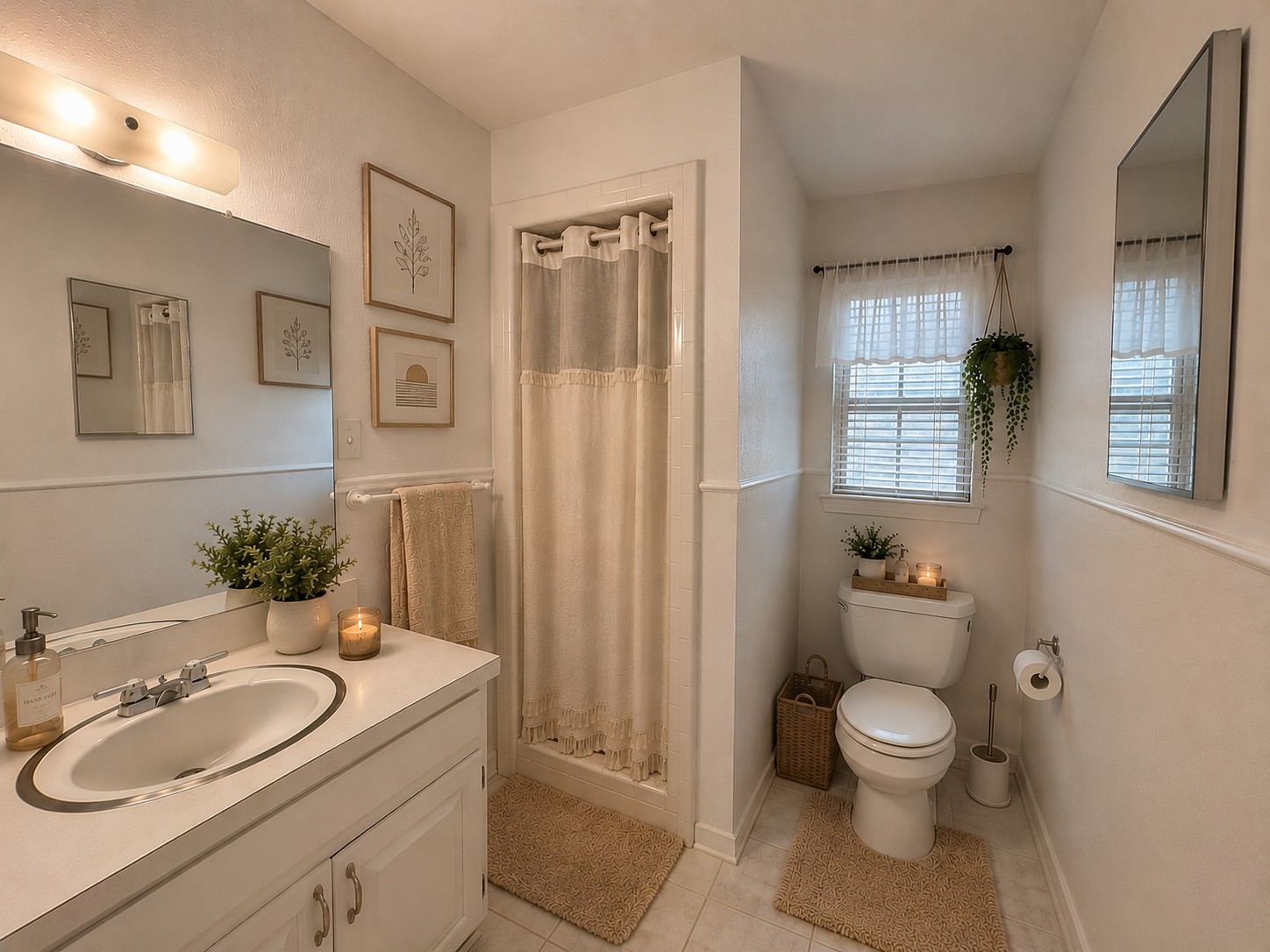 416 Division Street Jewett, TX 75846 - Photo 19 of 38 a bathroom with a granite countertop sink toilet and shower
