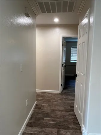 a view of hallway with stairs