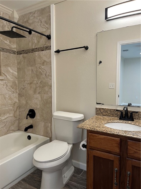 1219 Sacramento Street Portland, TX 78374 - Photo 32 of 40 a bathroom with a sink a toilet and a bathtub
