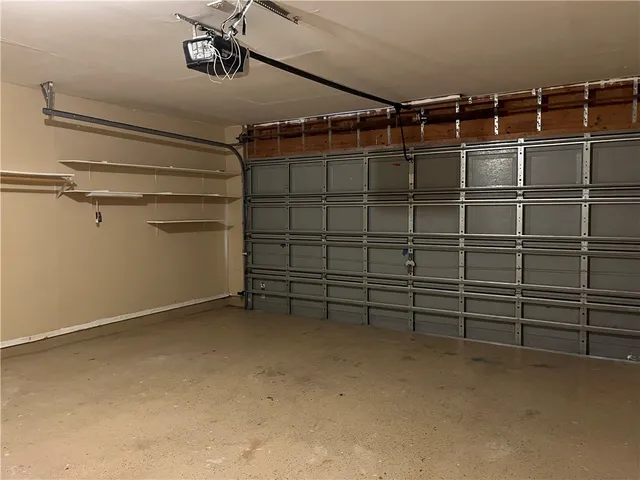 a view of room and garage