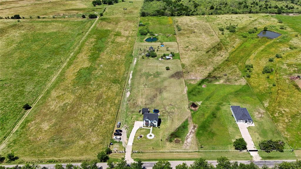 Aerial view of sparsely populated area