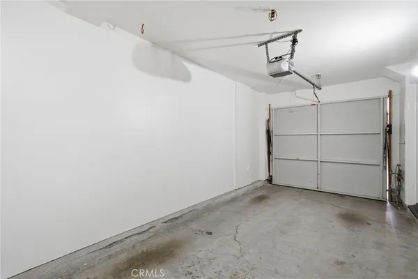 a view of a garage