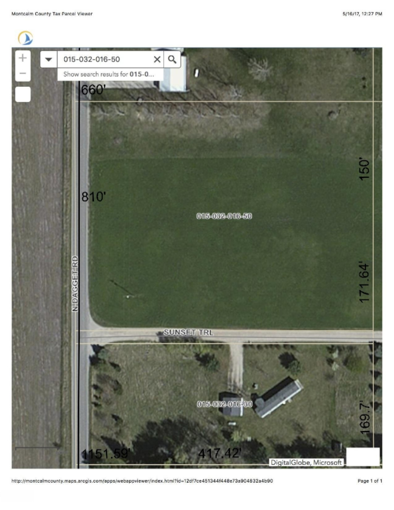 Daggett Road Sand Lake, MI 49343 - Photo 1 of 1 Montcalm County Tax Parcel Viewer copy