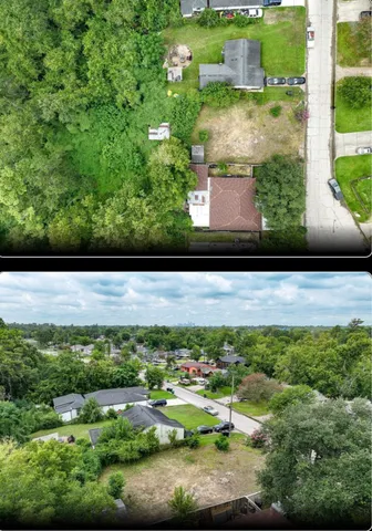 a view of a garden with an outdoor space