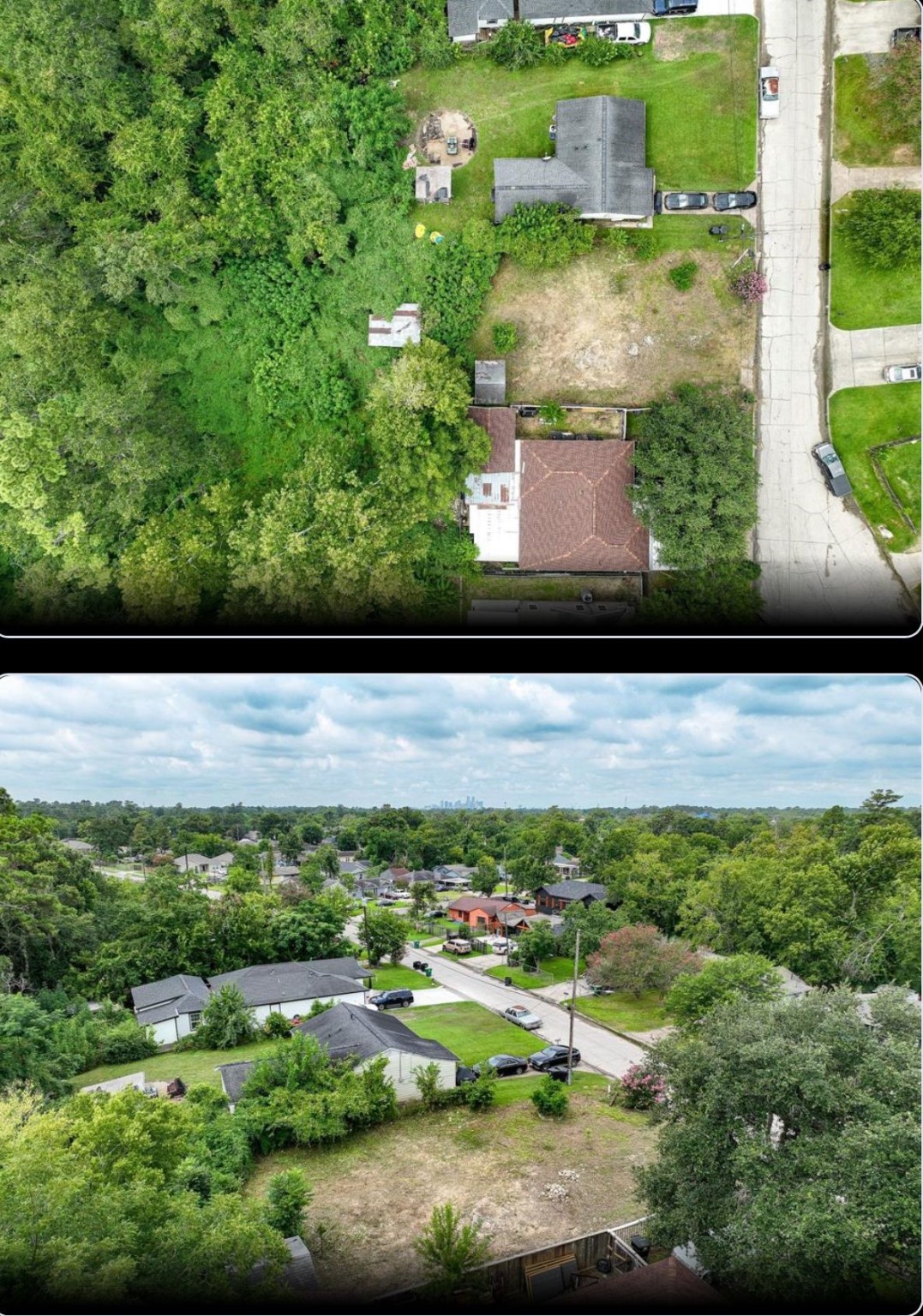 a view of a garden with an outdoor space