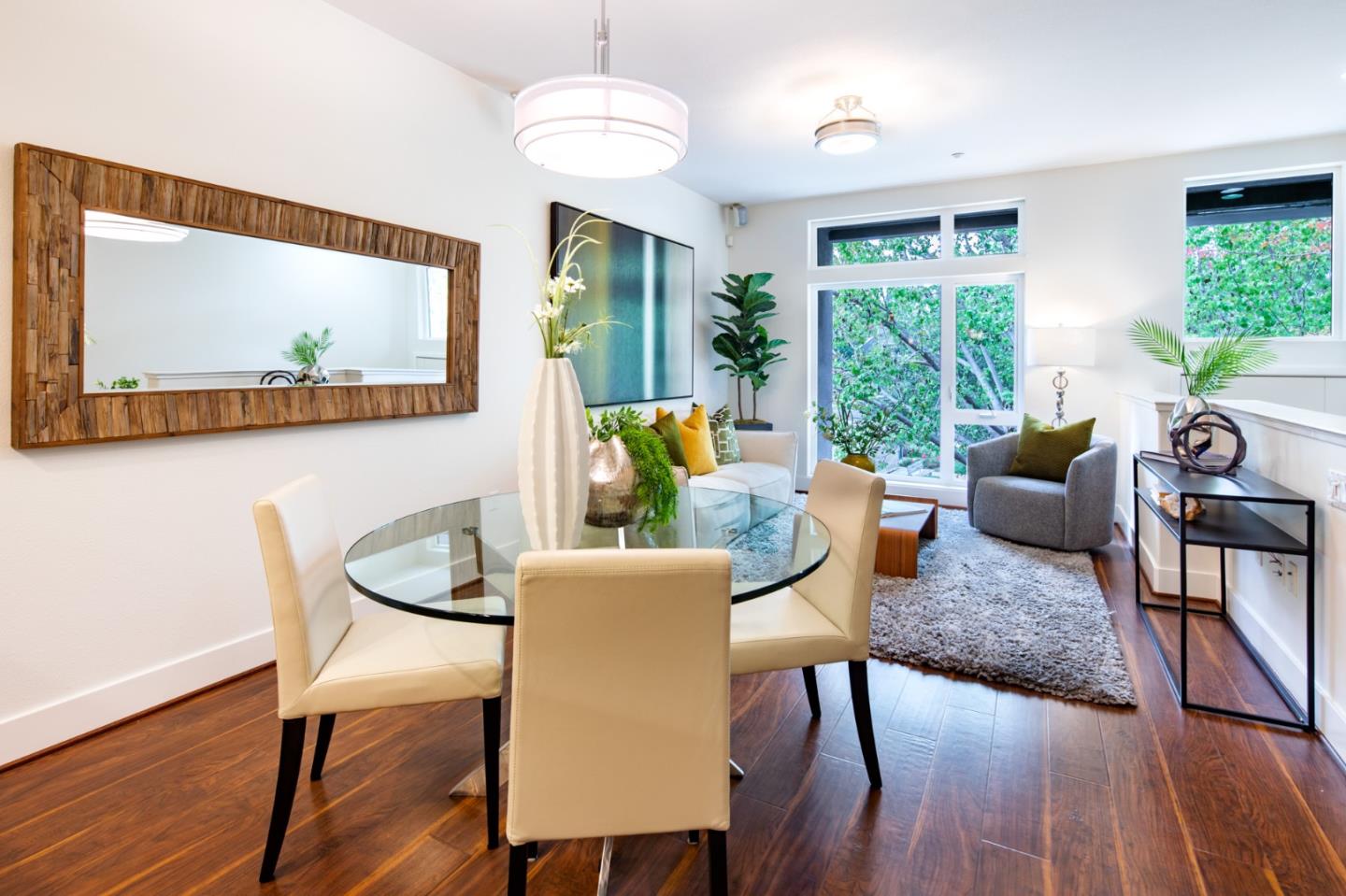 1003 Plover Lane Palo Alto, CA 94303 - Photo 2 of 14 a view of a dining room with furniture window and wooden floor