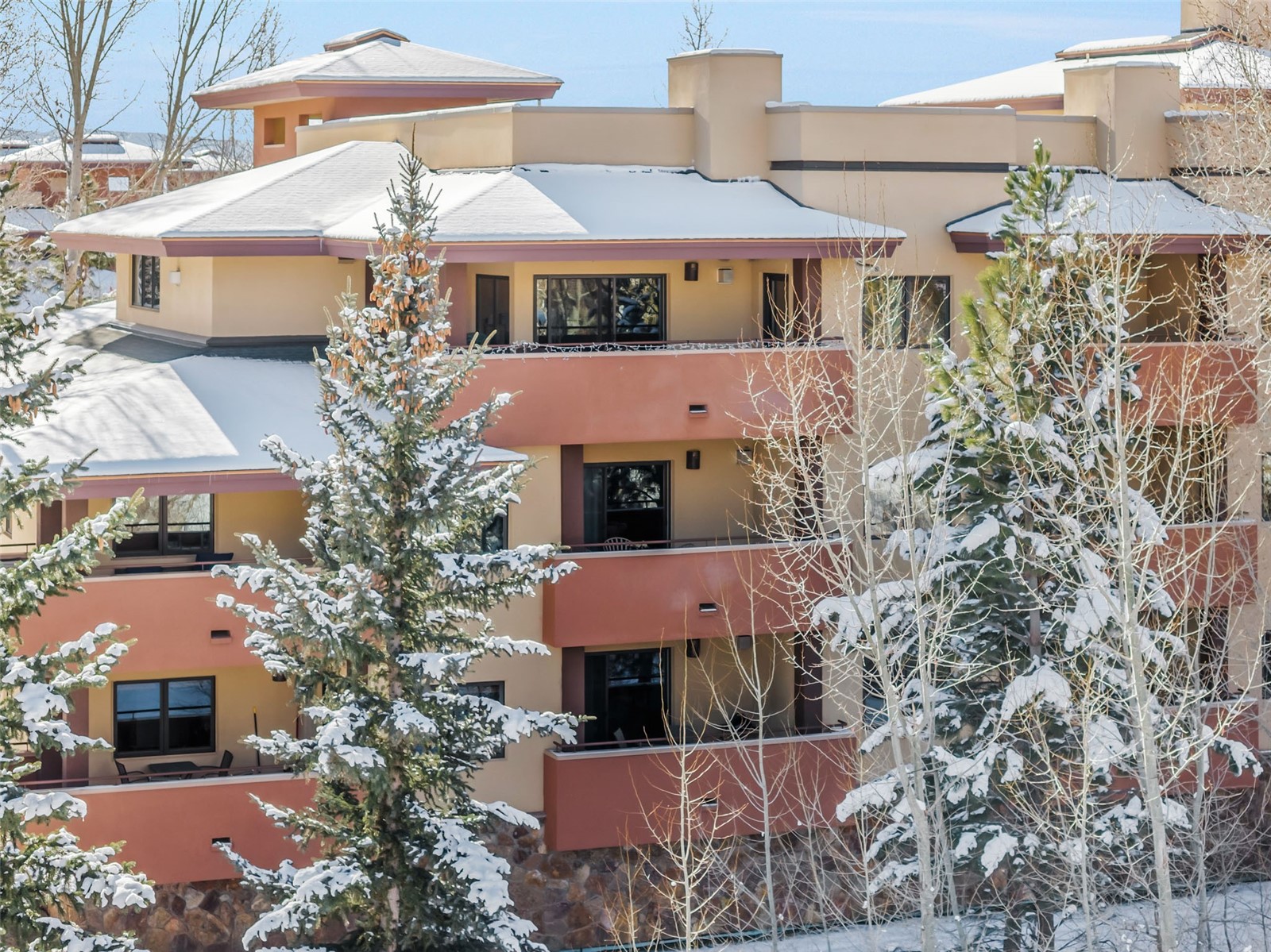 2720 Eagle Ridge Drive, Unit 207 Steamboat Springs, CO 80487 - Photo 29 of 37 a view of a house with a yard and potted plants