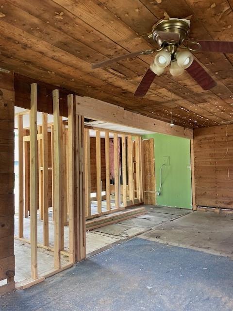 515 East Murray Street Denison, TX 75021 - Photo 11 of 22 Misc room with wood ceiling and ceiling fan