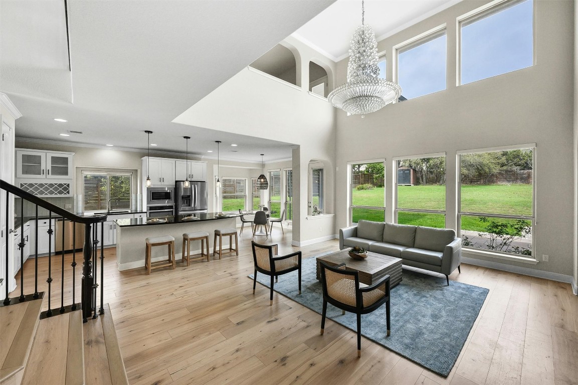 Light-filled interior, wood floors on the first floor and luxurious details throughout