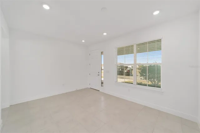 an empty room with a window