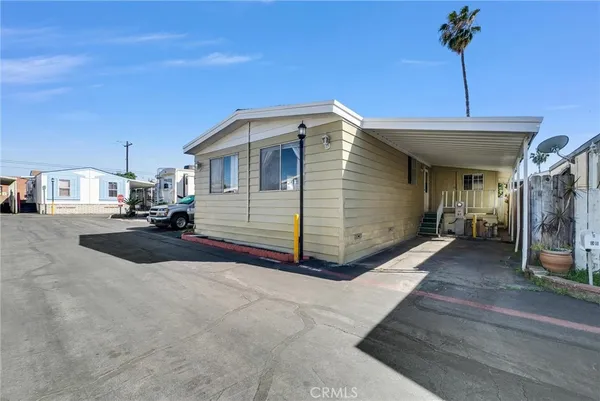 a view of a house with a patio