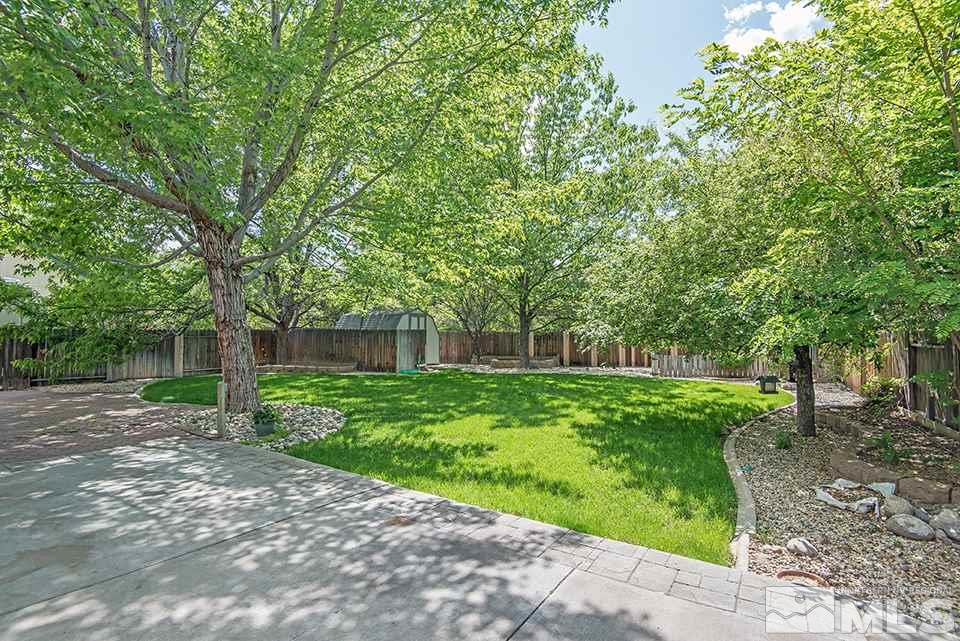 245 Falling Water Court Reno, NV 89519 - Photo 20 of 20 a backyard of a house with plants and large trees