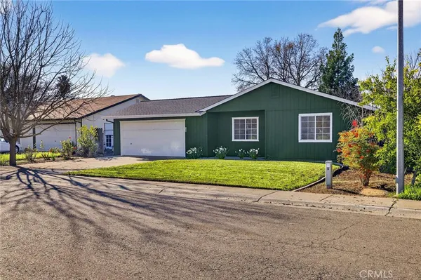 a view of outdoor space yard and garage