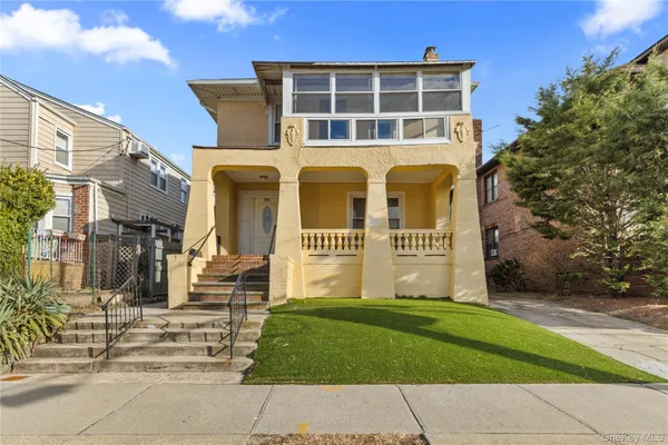 a front view of a house
