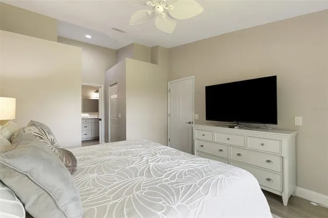 an aerial view of residential building with outdoor space and ocean view