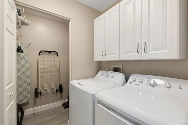 a view of a lake with a yard