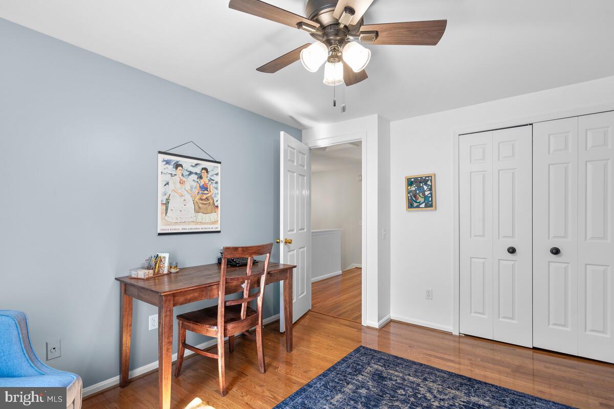 609 Sonata Way Silver Spring, MD 20901 - Photo 30 of 47 3rd bedroom with hardwood floors and ceiling fan