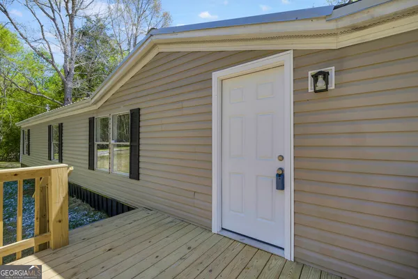 a view of wooden deck