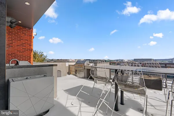 a view of balcony with city view